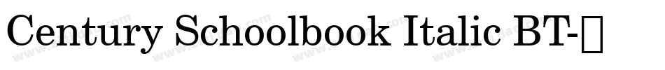 Century Schoolbook Italic BT字体转换